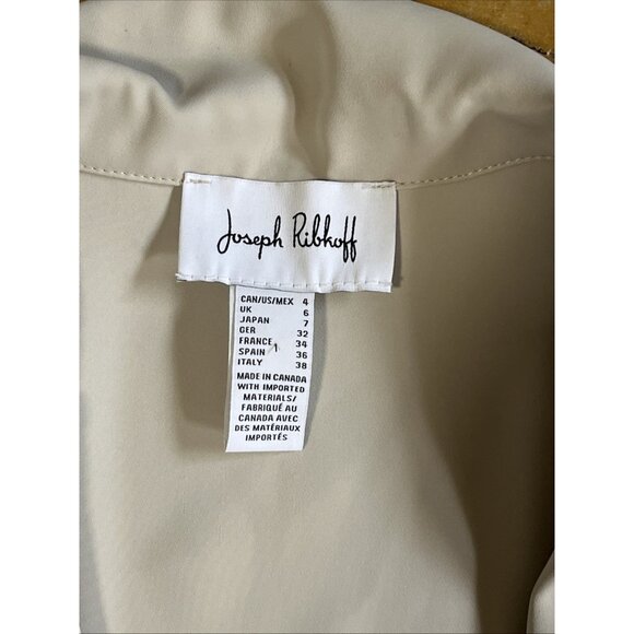 Joseph Ribkoff Blazer Women's Size 4 Off White Long Sleeve Slit Collar - Picture 4 of 4